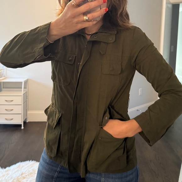 GAP Dark Olive Corduroy Collar Jacket - Picture 2 of 8